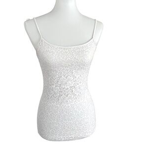 Aeropostale White Fitted Sleeveless Camisole